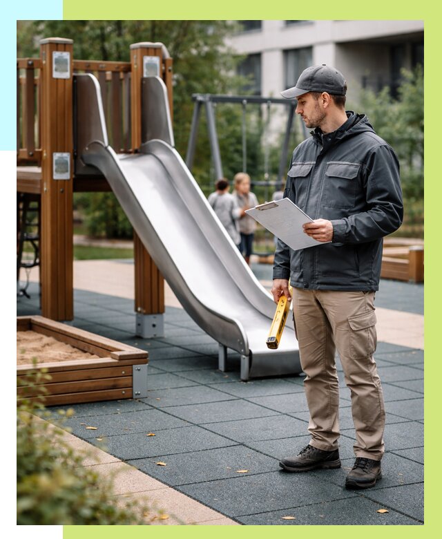 Сертификация детских площадок в Сарове от 26038 р. | Алешин-Сро