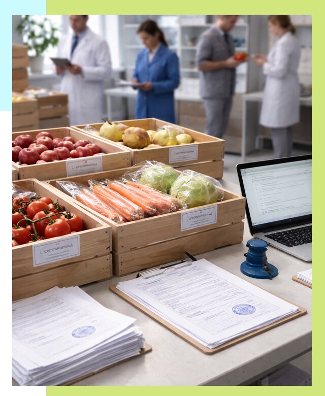 Сертификация овощей и фруктов в Сарове от 8853 р. | Алешин-Сро