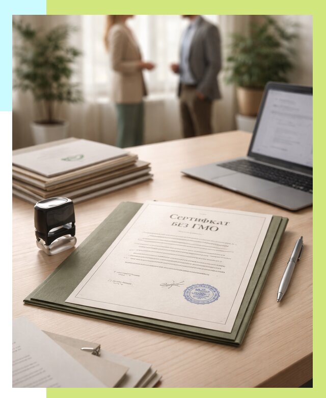 Сертификат без ГМО в Сарове от 7811 р. оформить срочно Алешин-Сро