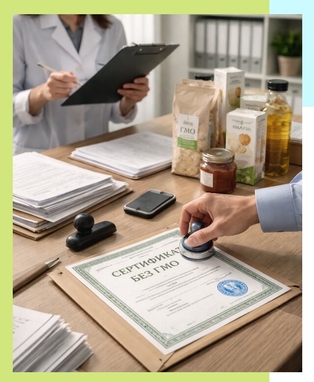 Получение сертификата Без ГМО для продукции в Сарове